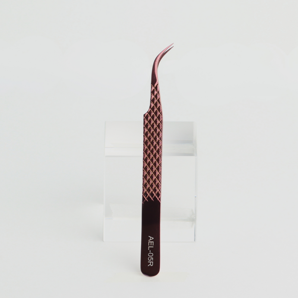 Artenlash Rose Gold Volume Lash Tweezer Large Curve AEL-05R - ARTENLASH